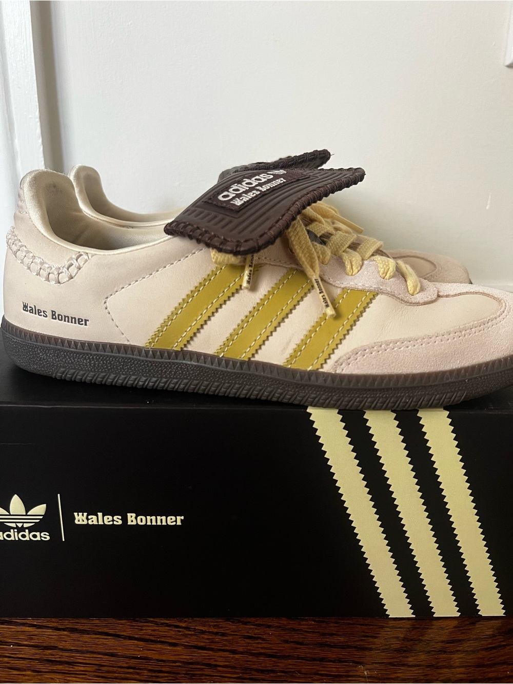 Adidas Wales Bonner Samba Nubuck Cream Yellow + Dust Bag Size 7M/8.5 W